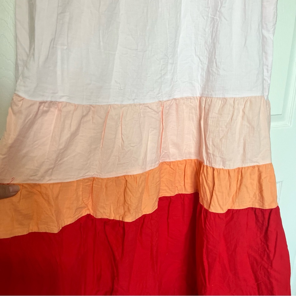Ava & Viv color Block Maxi Dress Size 2X NWOT 🔴🟠🩷 - Picture 13 of 15